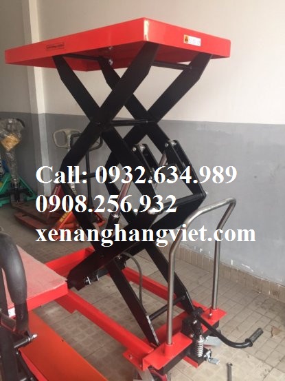 Xe nâng mặt bàn nâng máy móc 800kg TT800 cao 1.5m giá tốt